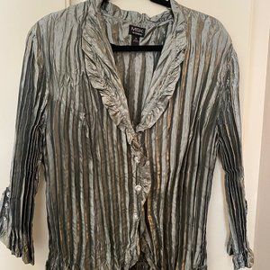 Silver dressy blouse